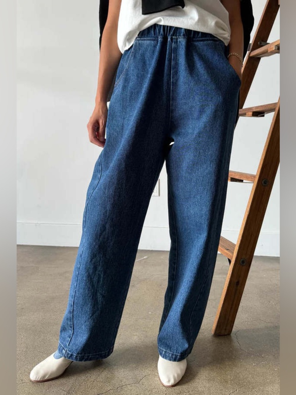 Le Bon Shoppe | NWT The Long Arc Pants in Blue Denim Medium